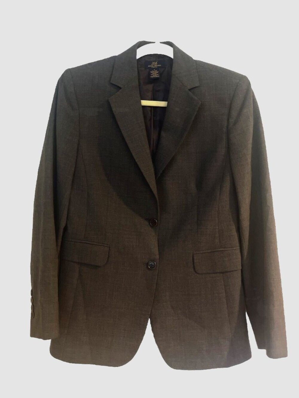 Brooks Brothers 346 Wool Blazer in Classic Charcoal Gray Women's Size 6 Solid